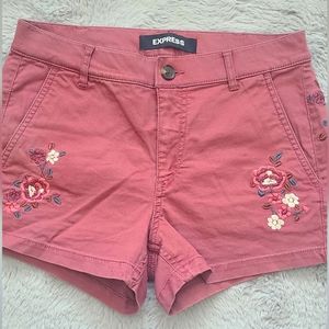 Womens Express Embroidered Shorts Size 0